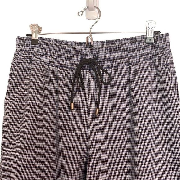 Susan Graver houndstooth stretch waist adjustable cuff cargo pocket pants SP - Picture 3 of 12